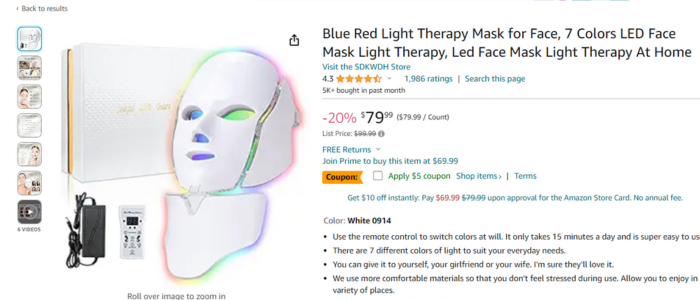 led face mask dropshipping